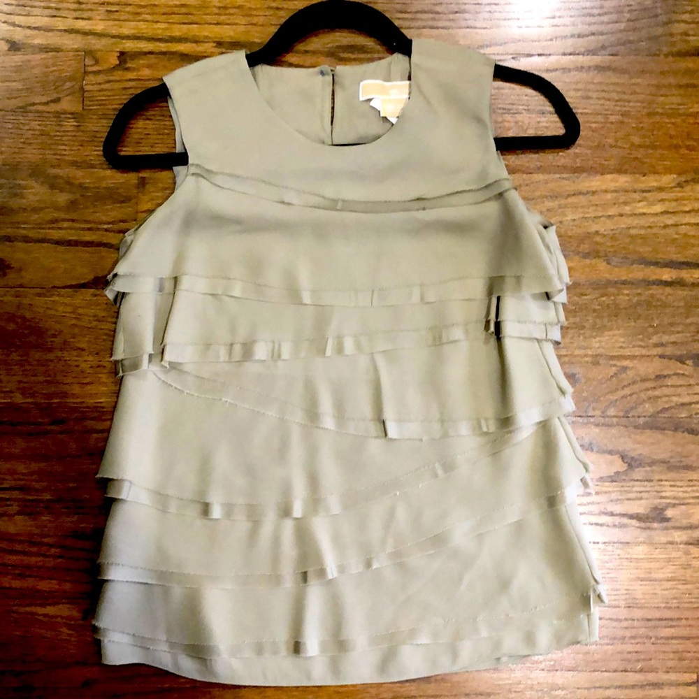 MICHAEL Michael Kors sage distressed tank
